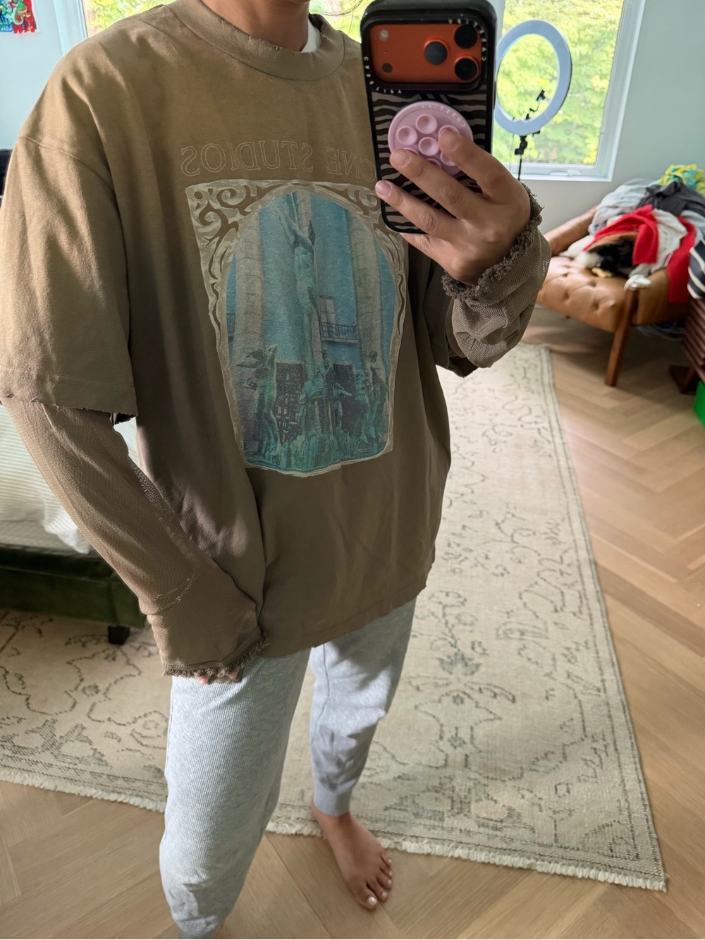 Acne Studios Taupe Layered Long Sleeve T-Shirt